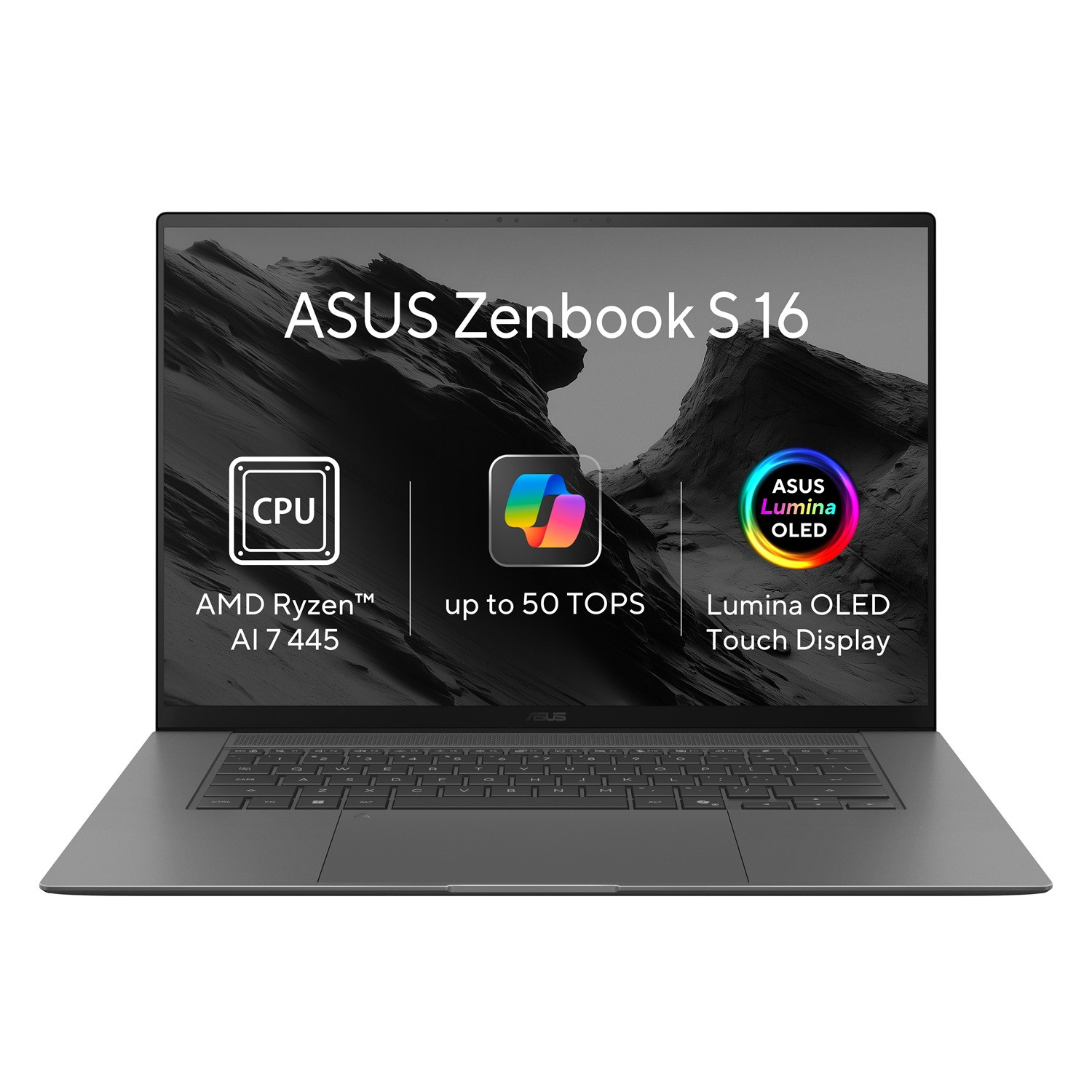 ASUS Zenbook S16 OLED/UM5606GA-OLED594WZ/AI7-445/16"/2880x1800/T/16GB/1TB/AMD int/W11H/Gray/2R