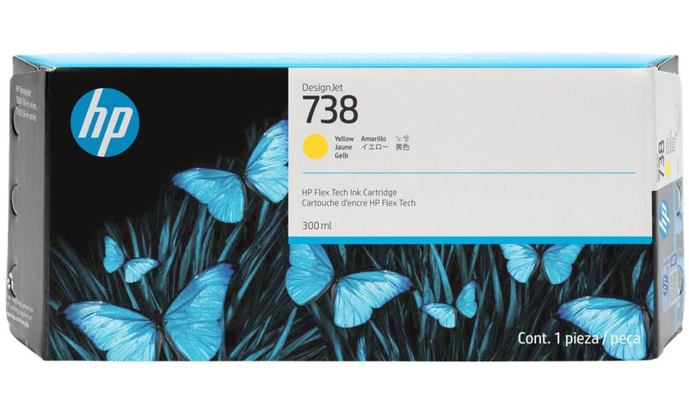 HP 738 - 300 ml - žlutá - originální - DesignJet - inkoustová cartridge - pro DesignJet T950