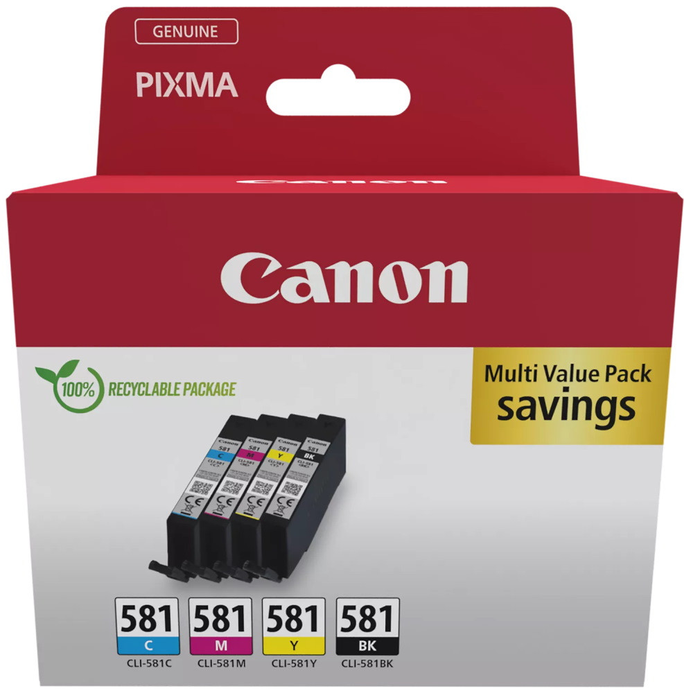 Canon inkoustová náplň CLI-581 C/M/Y/BK MULTI Ink Value Pack