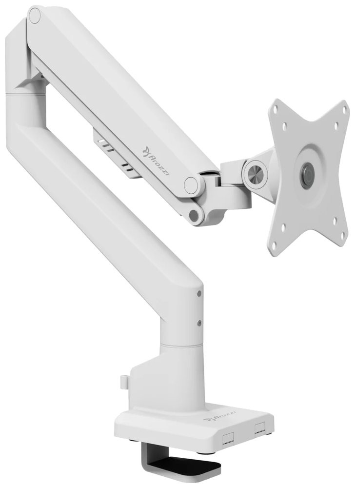 AROZZI ALZARE NEO White/ stolní držák pro monitory/ plynový píst/ kovový/ bílý