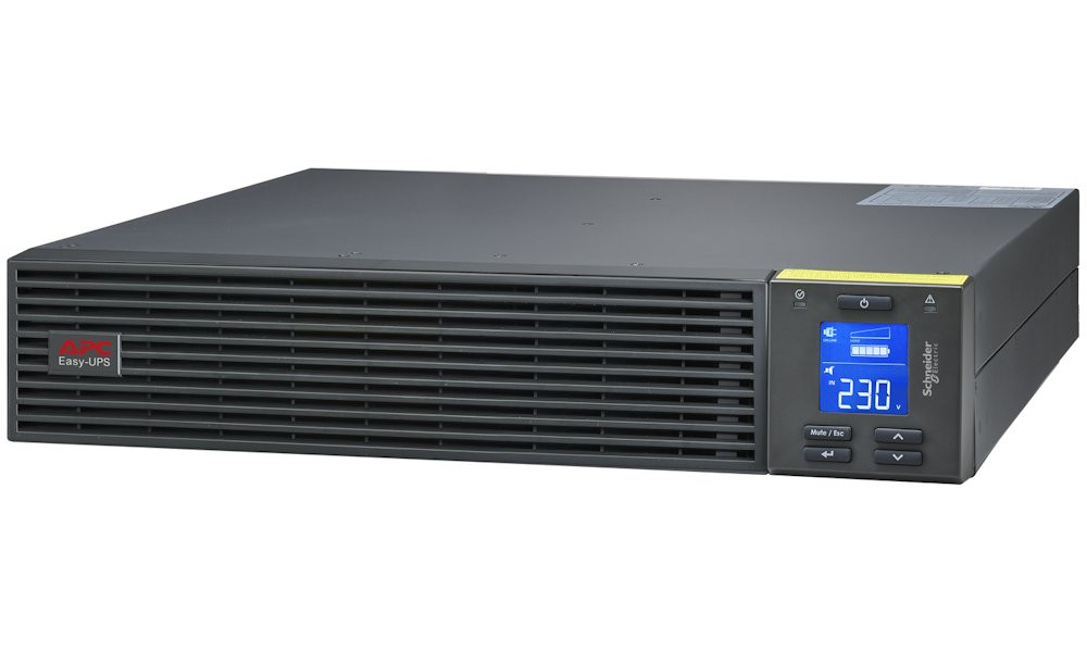 APC Easy UPS SRV On-Line 1000VA/900W/  3x IEC C13/ 2U/ RACK MOUNT/ 230V/ LCD/ with RailKit