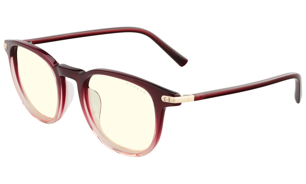 GUNNAR kancelářske/herní brýle  SOFIA GARNET FADE CRYSTAL čirá skla BLF 35 GUNNAR focus