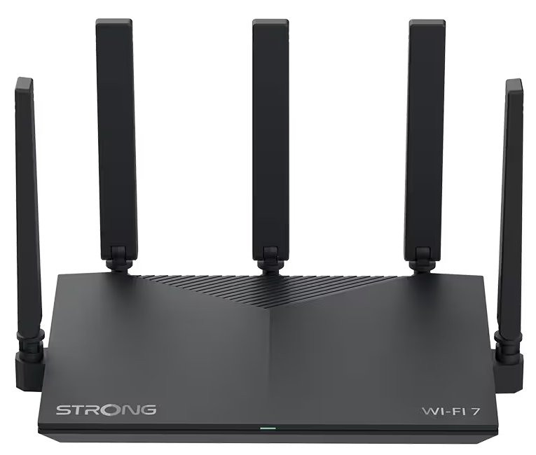 STRONG Wi-Fi 7 router ROUTERBE3600/ Wi-Fi 7/ 3600 Mb/s/ 3x LAN/ 1x WAN/ 5x vnější 3dBi anténa/ černý