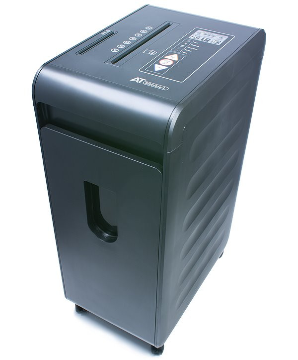 AT skartovač Slim L P-4/ řez 4x40 mm/ pracovní šíře 230 mm/ kapacita 25 listů/ objem koše 40 l/ stupeň utajení P4/ černý