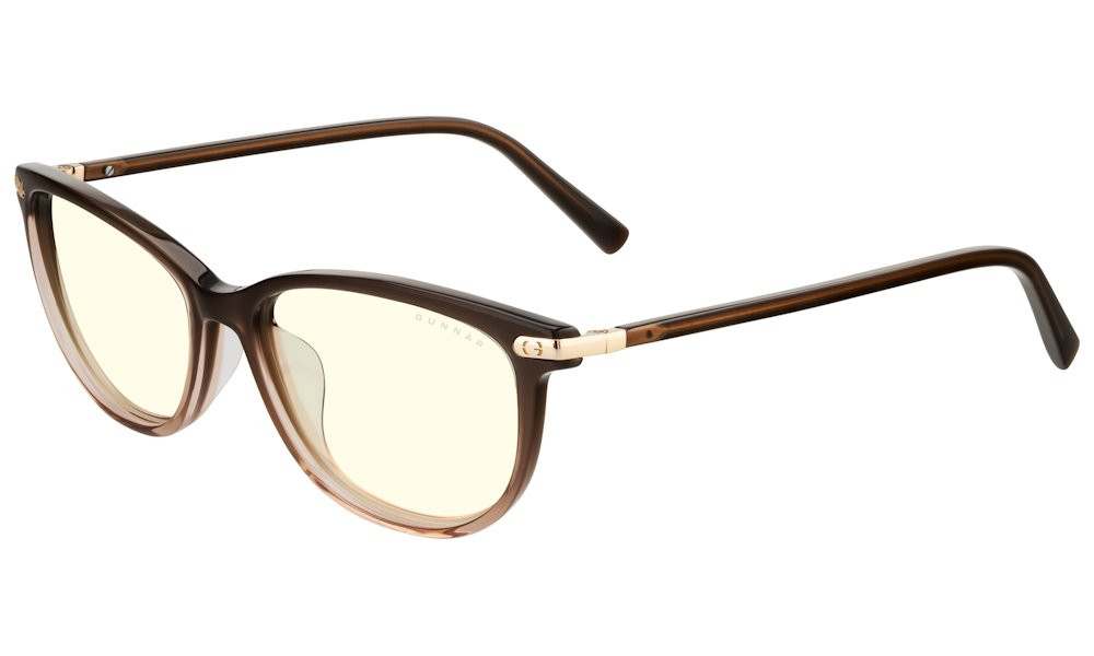 GUNNAR kancelářske/herní brýle  INGRID COCOA FADE CRYSTAL čirá skla  BLF 35 GUNNAR focus
