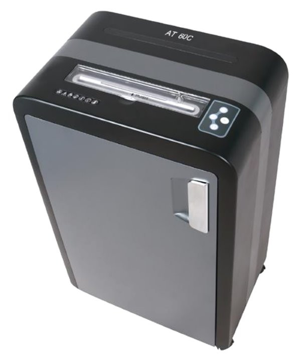 AT skartovač AT-60C/ řez 3,8x40 mm/ prac. šíře 230 mm/ kapacita 25 listů/ objem koše 35 l/ stupeň utajení P4/ šedo-černý