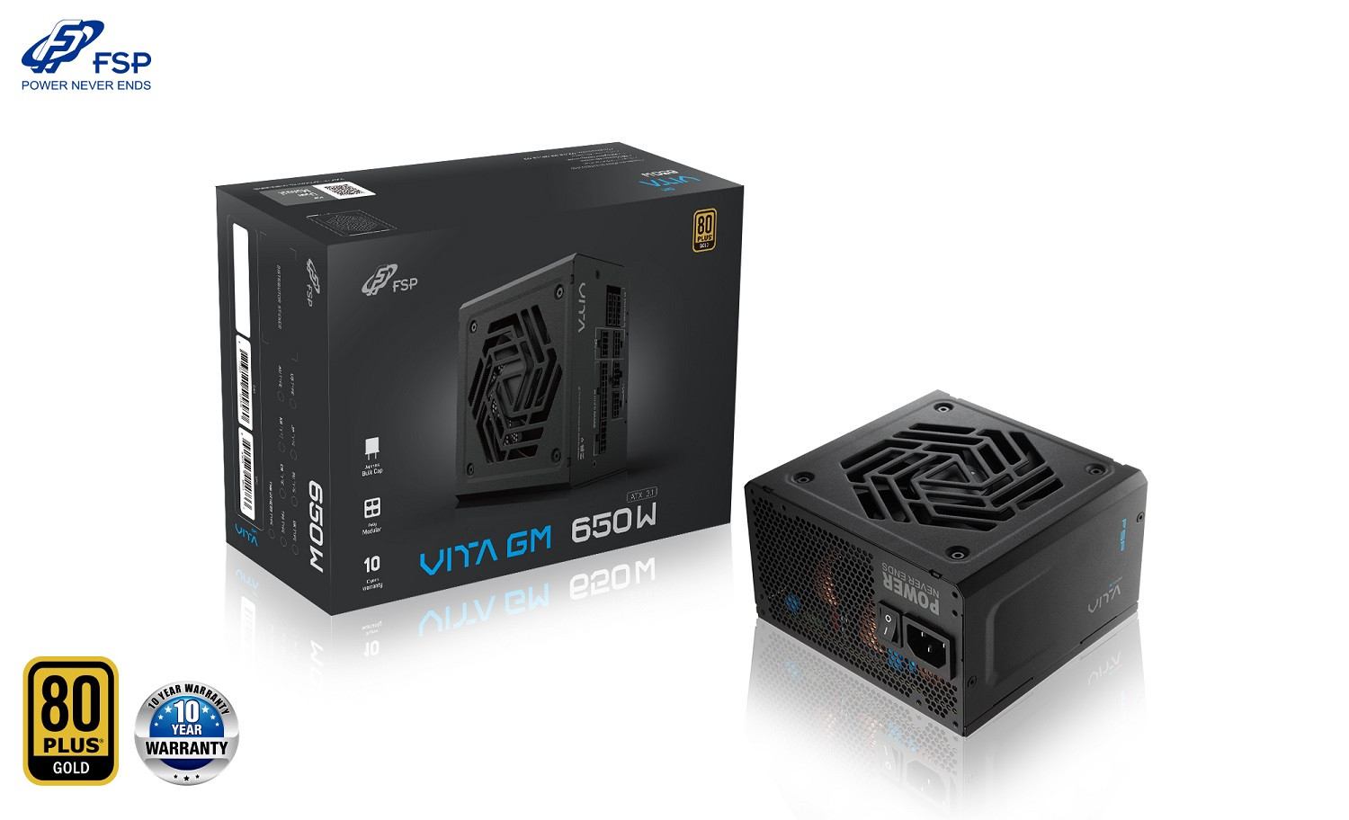 FSP VITA GM/650W/ATX 3.1/80PLUS Gold/Modular/Retail