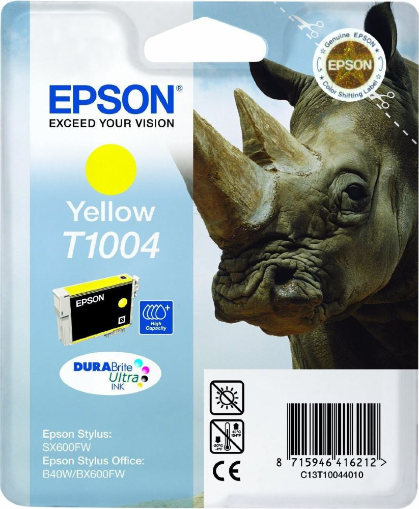 Epson inkoustová náplň/ C13T10044010/ Stylus Office B40W/ SX600FW/ Žlutá