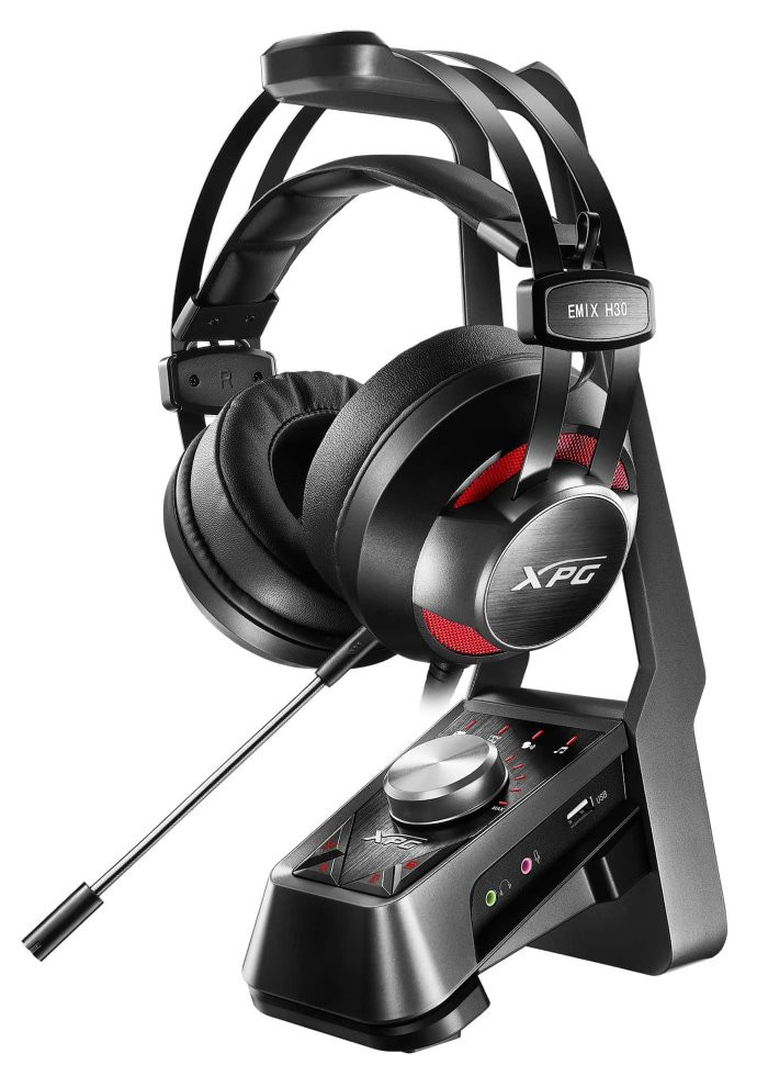 ADATA EMIX H30 Gaming Headset + SOLOX F30 zesilovač / 53mm meniče / 7.1 / 3,5mm jack / 3xUSB