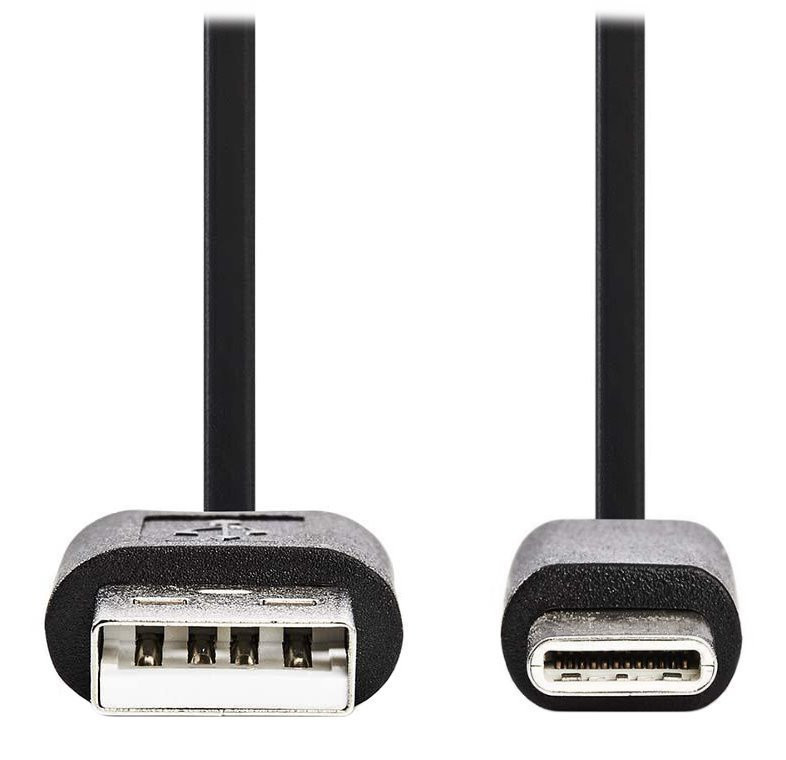 NEDIS kabel USB 2.0/ zástrčka USB-C - zástrčka USB-A/ 15W/ černý/ box/ 3m