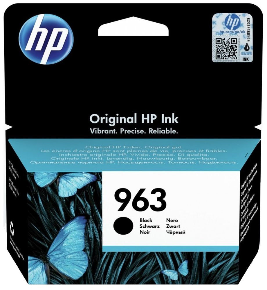 HP inkoustová náplň 963 Černá (black, 1000p) pro HP OfficeJet Pro 9010, 9013, HP OfficeJet Pro 9020