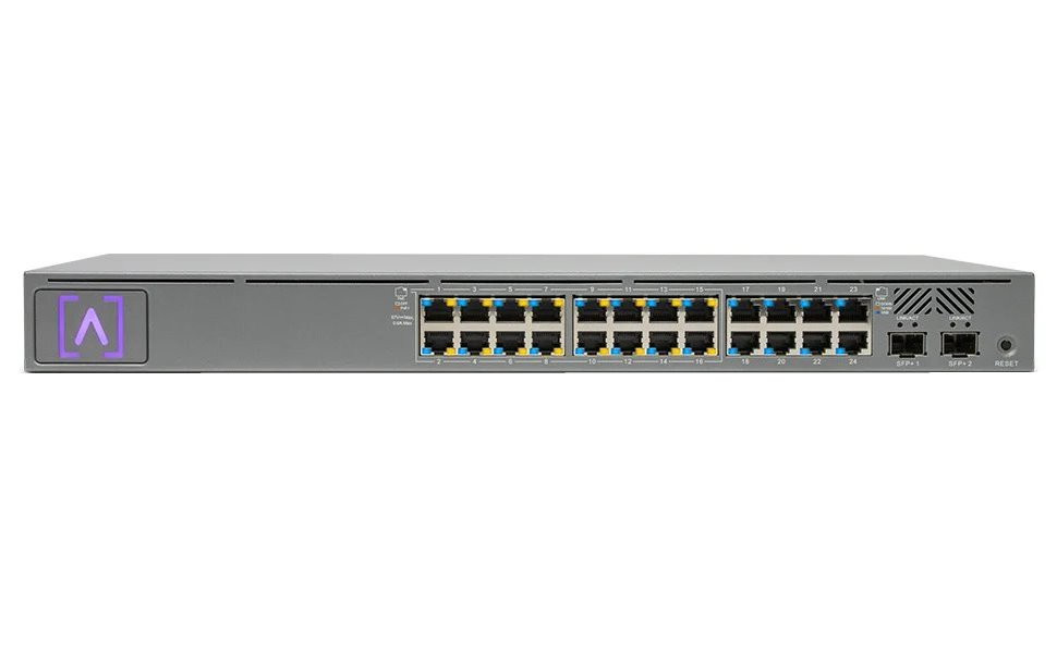 ALTA Switch 24 POE - 24x GbE, 2x SFP+ port, 16x PoE+ (PoE budget 240W)