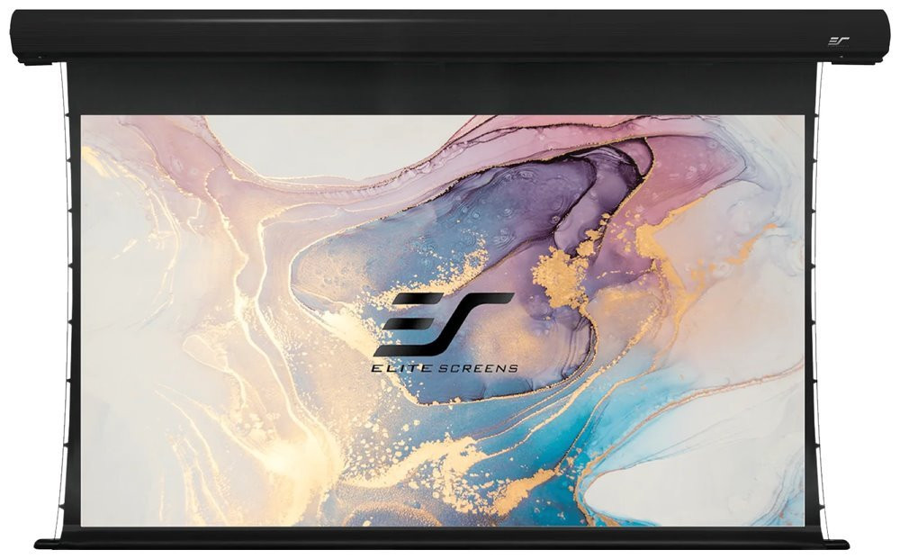 ELITE SCREENS plátno elektrické motorové 100" (254cm)/ 16:9/124,5×221,5cm/ hliníkový case černý/12" drop/ MaxWhite FG