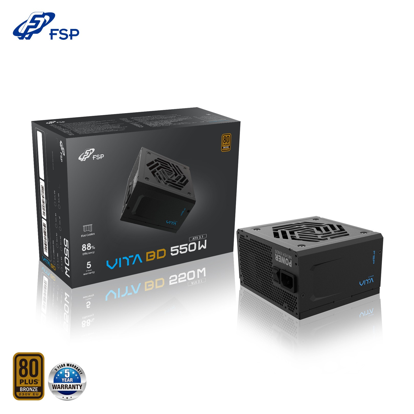 FSP VITA BD/550W/ATX 3.1/80PLUS Bronze 230V/Retail