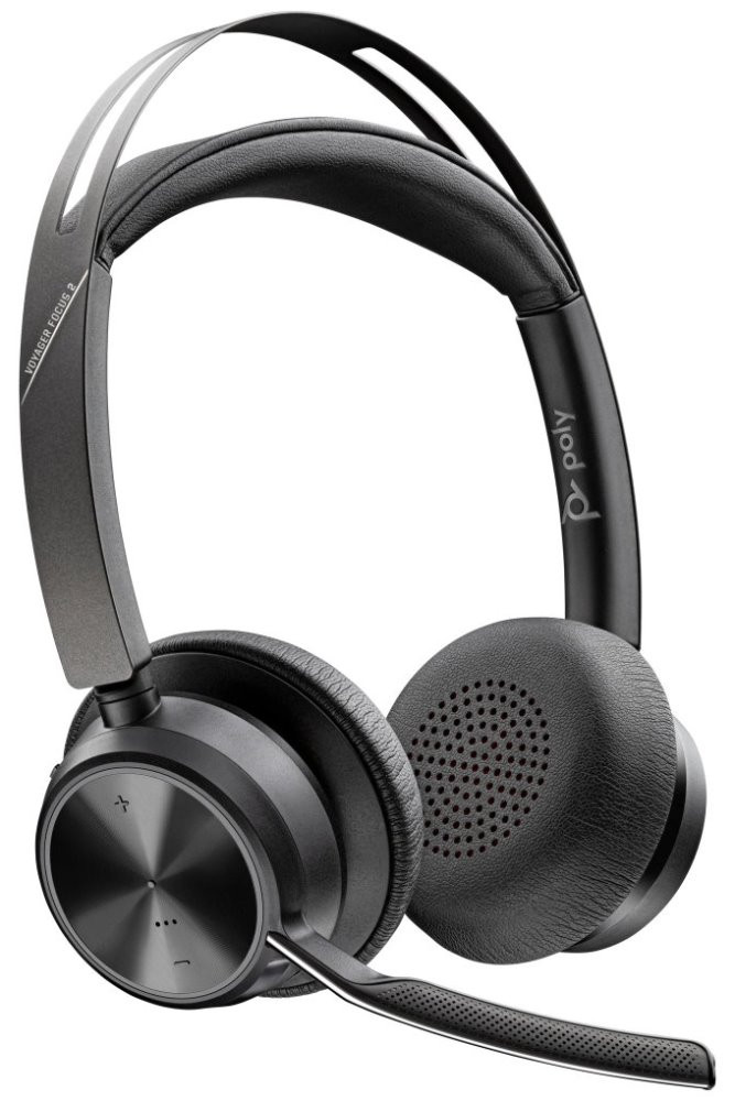 Poly Voyager Focus 2 Microsoft Teams Certified USB-C-C Headset +USB-C/A Adapter