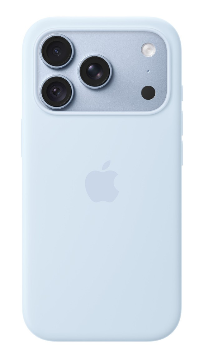 iPhone 18 Pro Silicone Case with MS - Crisp Blue