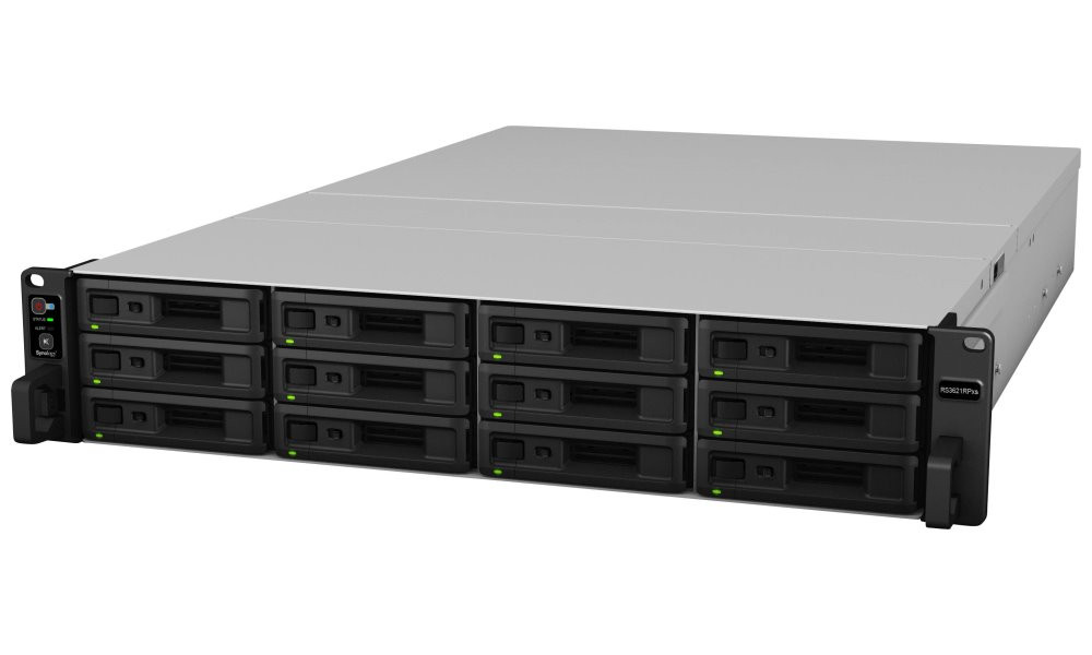 Synology RS3621RPxs   2U, 12x SATA, 8GB RAM, 2x USB 3.0, 4x Gb LAN, 2x PCIe