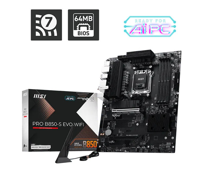 MSI PRO B850-S EVO WIFI/AM5/ATX