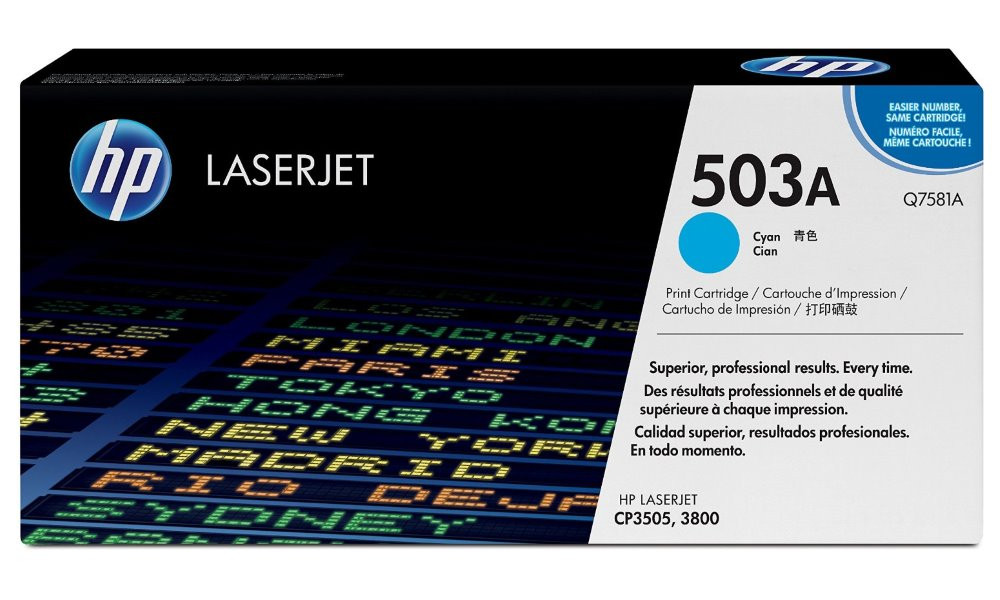 HP color toner, Q7581A, azurový CLJ 3800 originál