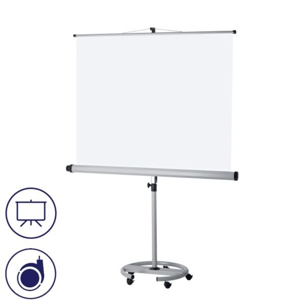 Projekční plátno na kolečkách Franken, 150 x 150cm