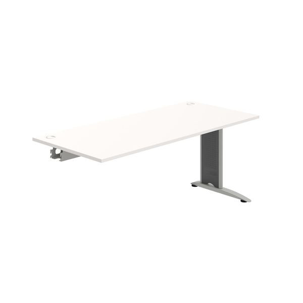Psací stůl Hobis Flex FS 1800 R - bílá/kov