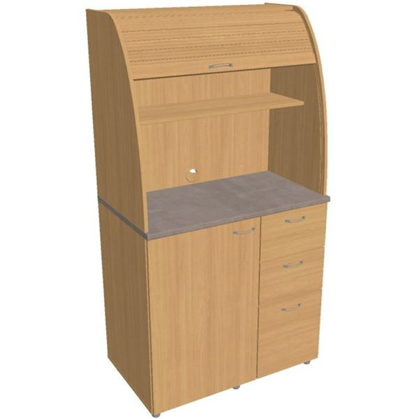 Kuchyňka s lednicí Hobis KU 3 2 P - pravá, buk/buk