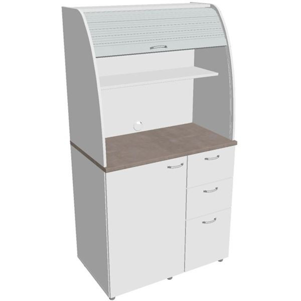 Kuchyňka s lednicí Hobis KU 3 2 P - pravá, bílá/bí