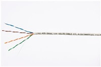 UTP kabel LYNX, Cat5E, drát, PVC, Dca, šedý, 100m