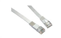 Solarix Patch kabel plochý CAT6 UTP LSOH 1m šedý non-snag-proof