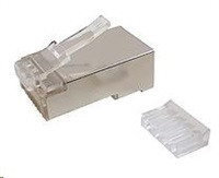 Solarix Konektor RJ45 CAT6 STP 8p8c stíněný skládaný na licnu / 100 ks