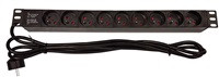 19" rozvodný panel LEXI-Net 9x230V, kabel 3m, 1U