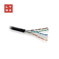 LYNX UTP kabel, Cat6, PE (Fca), celoměděný, venkovní, černý, box 305m