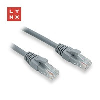 LYNX UTP patch kabel Cat6, PVC, 0,3m, šedý (balení obsahuje 10ks)