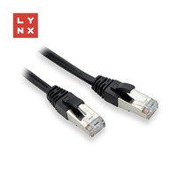 LYNX FTP patch kabel Cat5e PVC, CCA, 0,5m, černý (balení obsahuje 10ks)