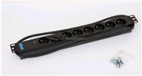 TRITON 19" rozvodný panel 8x230V - 2m, kontrolka, černý