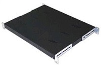 TRITON Police s perforací 19", 1U/850mm, nosnost 80kg, černá