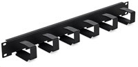 TRITON 19" vyvazovací panel 1U, 6x vyvazovací haček 70x27 mm, černá