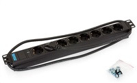 TRITON 19" rozvodný panel 8x230V ČSN - 2m, černý