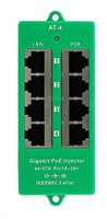 Aktivní POE injektor - 4x 1Gb/s, stíněný, 802.3af/at