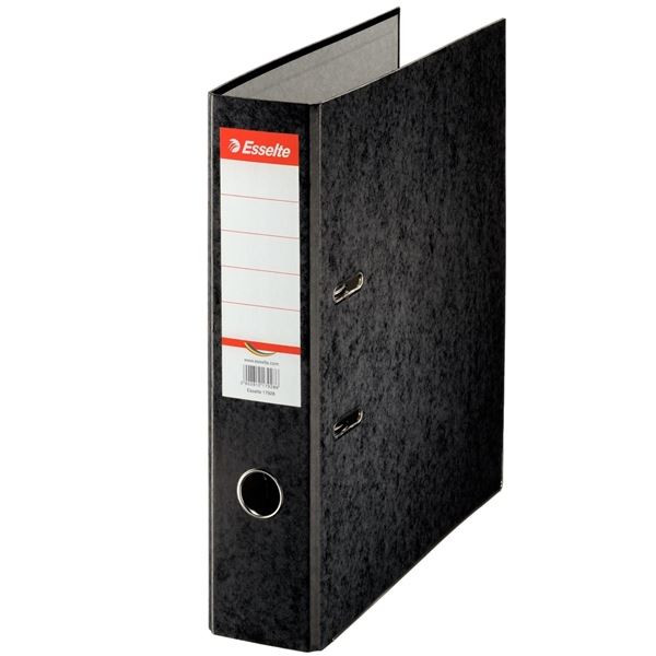 Pák.pořadač Esselte - A4, kartonový, 7,5 cm, černý