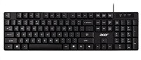 ACER drátová klávesnice AKW100,USB 2.0,5 mil. úhozů,voděodolná,Black
