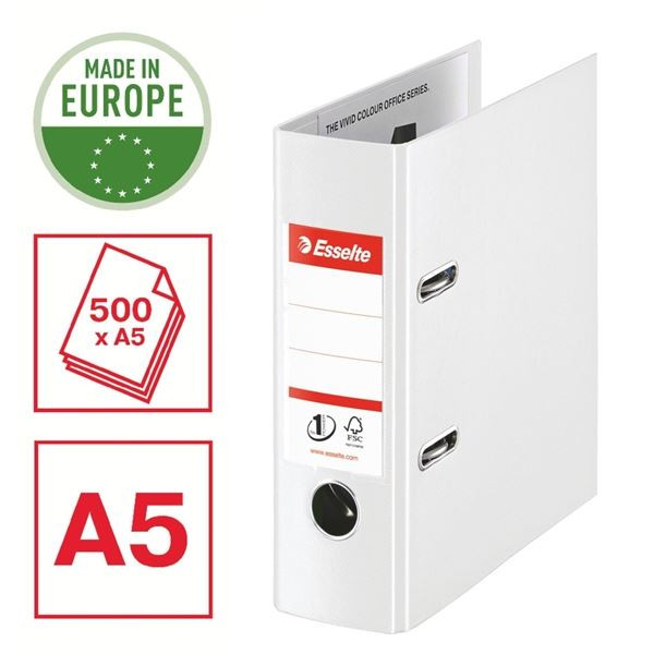 Pák.pořadač Esselte No.1 VIVIDA - A5, 7,5 cm, bílý