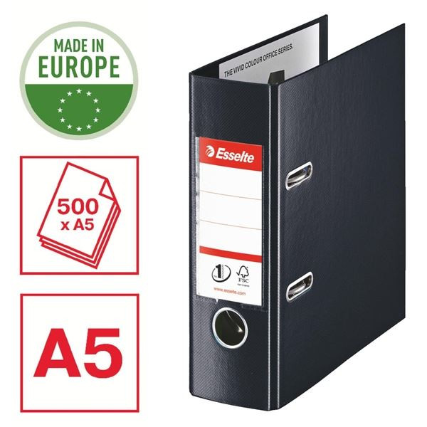Pák.pořadač Esselte No.1 VIVIDA - A5, 7,5 cm,černý