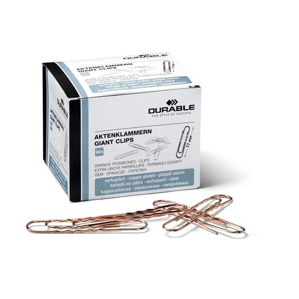 Kancelářské sponky Durable, měděné, 77 mm, 100 ks