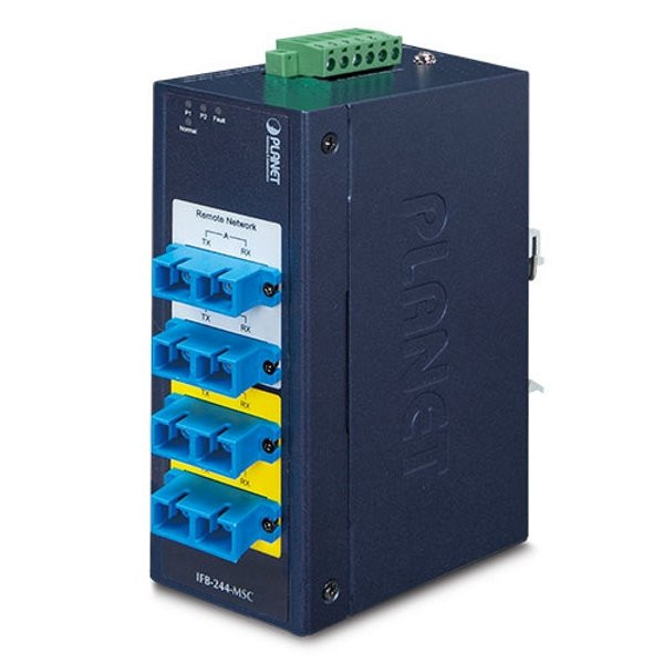 Planet IFB-244-MSC optický bypass switch, 4xSC multimode, dual 9-48VDC/24VAC, -40 +75°C