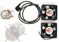 19" ventilace pro nástěnné rozvaděče XtendLan, 2 ventilátory 120mm, napájecí kabel, spojovací materiál
