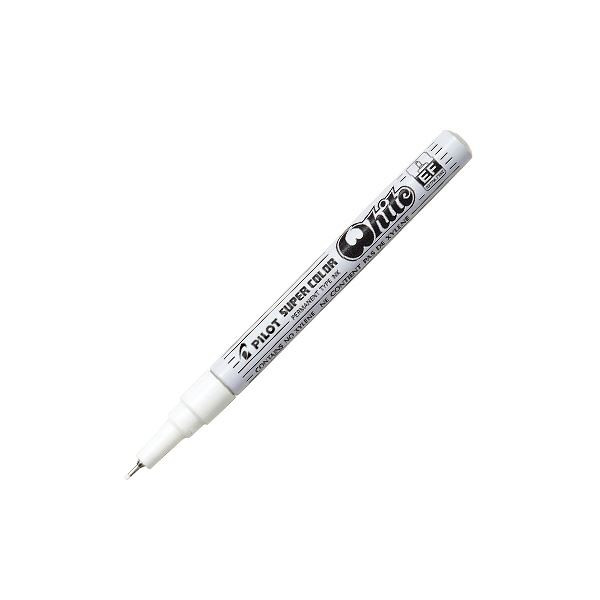 Lakový popisovač Pilot Super Color EF, bílý