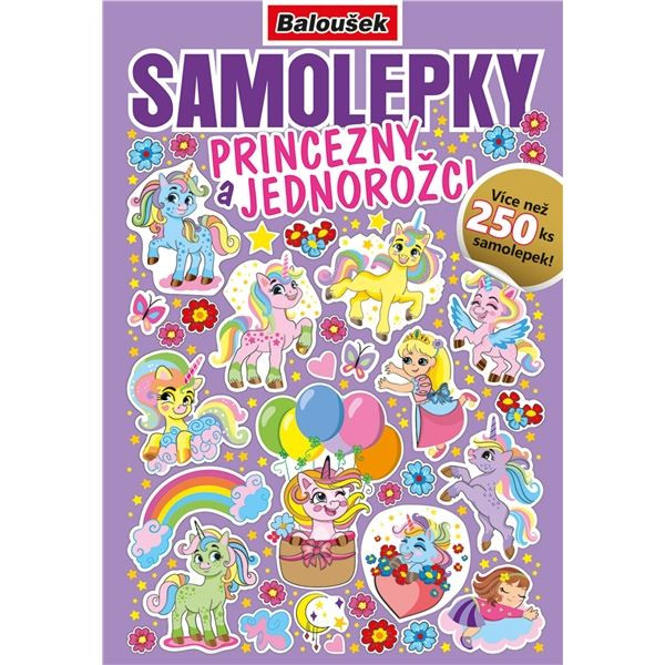 Samolepkový sešit - Princezny a jednorožci, A5