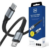 3mk Hyper Cable N-SERIES C to Micro 1m QC 3.0 5V/2A 10W Black