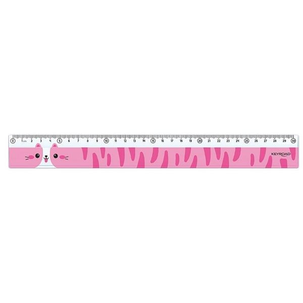 Pravítko KEYROAD - 30 cm, zvířecí motiv, asort